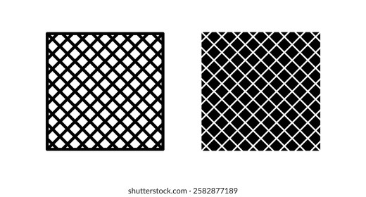 ilattice pattern Icon set. Symbol isolated white background. vector illustration. color editable.
