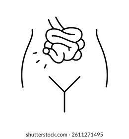 ileostomy surgery doctor line icon vector. ileostomy surgery doctor sign. isolated contour symbol black illustration
