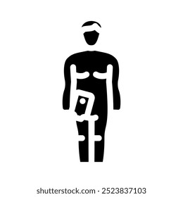ileostomy surgery glyph icon vector. ileostomy surgery sign. isolated symbol illustration