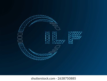 ILF low poly letter logo vector design. ILF lower poly logo design. Low poly logo.
