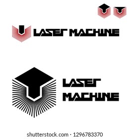 

Iliumustration consisting of  CNC machine images in the form of a symbol or logo. Laser cutting, engraving.