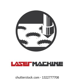 

Iliumustration consisting of  CNC machine images in the form of a symbol or logo. Laser cutting, engraving.
