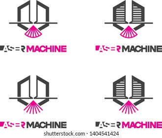 
Iliumustration consisting of  CNC machine images in the form of a symbol or logo