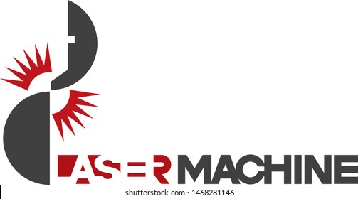 

Iliumustration consisting of  CNC machine images in the form of a symbol or logo. Laser cutting, engraving.