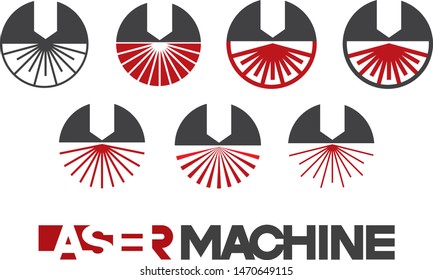 


Iliumustration consisting of  CNC machine images in the form of a symbol or logo
