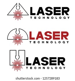 
Iliumustration consisting of two CNC machine images in the form of a symbol or logo. Laser cutting, engraving.