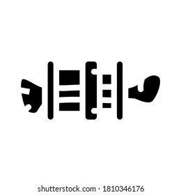 Ilizarov apparatus glyph icon vector. Ilizarov apparatus sign. isolated contour symbol black illustration