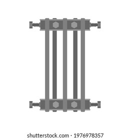 Ilizarov apparatus isolated. Compression-distraction apparatus. Bone splicing apparatus