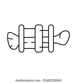 Ilizarov apparatus line icon vector. Ilizarov apparatus sign. isolated contour symbol black illustration