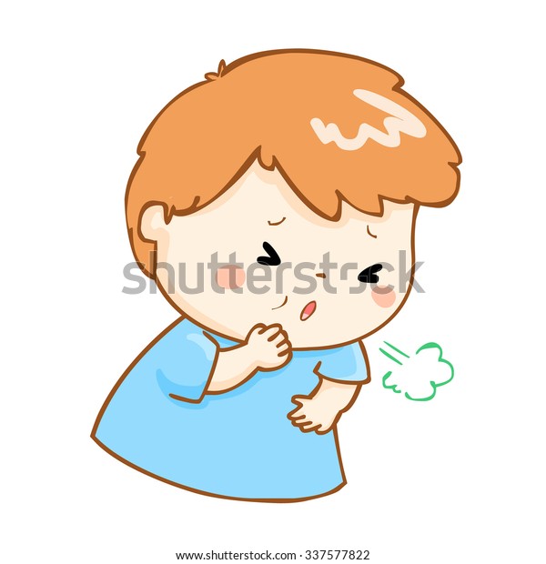 Ill Boy Coughing Hard Cause Flu Stock Vector (Royalty Free) 337577822 ...