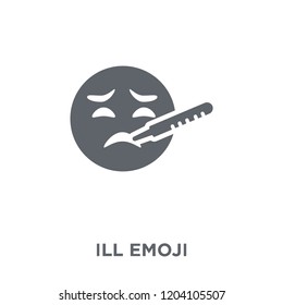 Ill emoji icon. Ill emoji design concept from Emoji collection. Simple element vector illustration on white background.