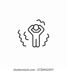 Krankheitsgefühl-Symbol, Vektorsymbol