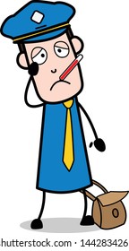Ill - Retro Postman Cartoon Courier Guy Vector Illustration