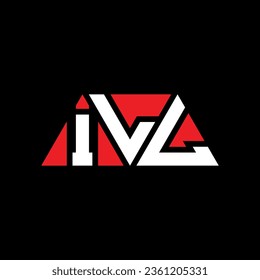 ILL triangle letter logo design with triangle shape. ILL triangle logo design monogram. ILL triangle vector logo template with red color. ILL triangular logo Simple, Elegant, and Luxurious design.