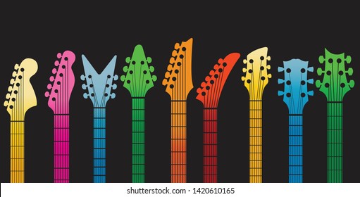 Illastration Neck color guitar collection 