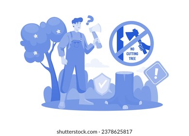 Illegal Cutting Of Forests Is Strictly Prohibited