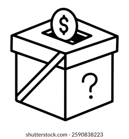 Illegal Donation Box - Fraudulent Charity Collection, Money Laundering, and Financial Crime Symbol