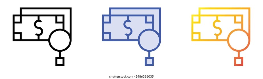 illegal icon. Linear, Blue Fill and Gradient Style Design Isolated On White Background