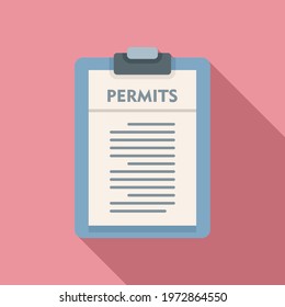 Illegal immigrant permit icon. Flat illustration of Illegal immigrants permit vector icon for web design