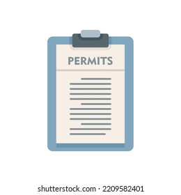 Illegal immigrants permits icon. Flat illustration of Illegal immigrants permits vector icon isolated on white background