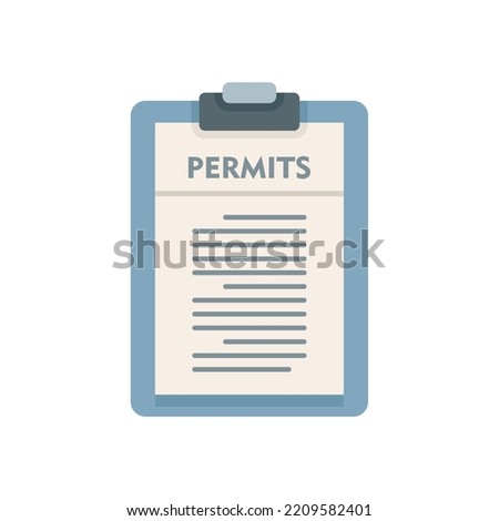 Illegal immigrants permits icon. Flat illustration of Illegal immigrants permits vector icon isolated on white background