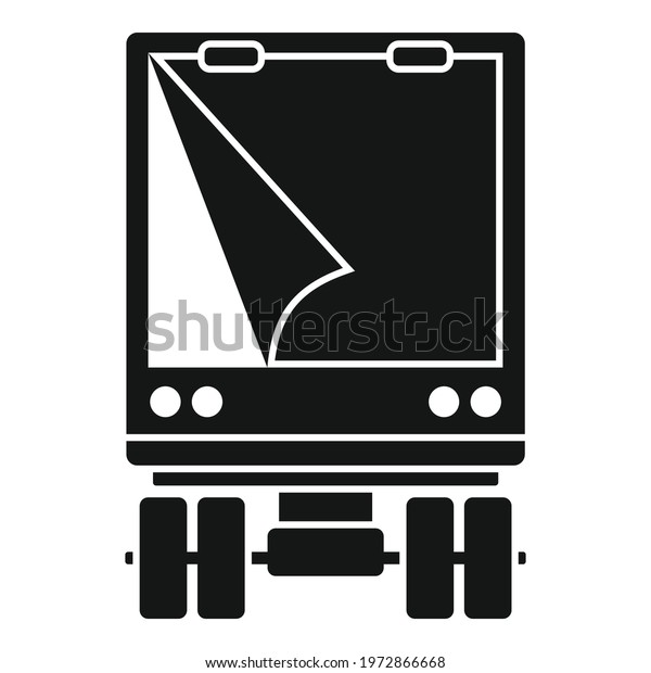 Illegal immigrants truck icon. Simple
illustration of Illegal immigrants truck vector icon for web design
isolated on white
background