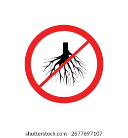 illegal logging is prohibited vector ilustration