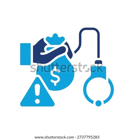 Illegal Money Icon Mixed Vector Illustration