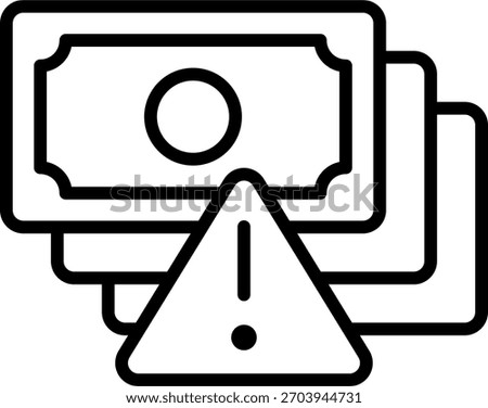Illegal money vector design in modern style, financial fraud and corruption profit concept, black market illustration. Line Icon