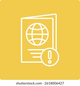 Icono de Vector de pasaporte ilegal. Se puede utilizar para aplicaciones de impresión, móviles y de Web.