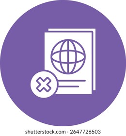 Illegal Passport vector icon. Can be used for printing, mobile and web applications.
