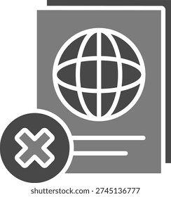 Illegal Passport vector icon. Can be used for printing, mobile and web applications.