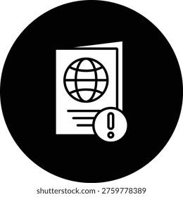 Illegal Passport vector icon. Can be used for printing, mobile and web applications.