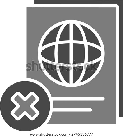 Illegal Passport vector icon. Can be used for printing, mobile and web applications.