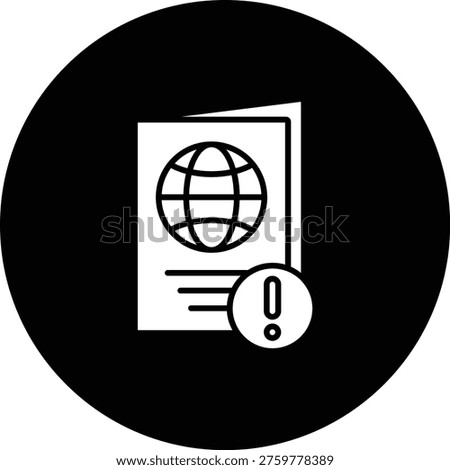 Illegal Passport vector icon. Can be used for printing, mobile and web applications.