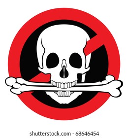 Illegal pirated content free sign