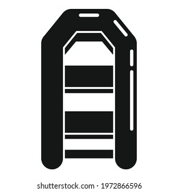 Illegal rubber boat icon. Simple illustration of Illegal rubber boat vector icon for web design isolated on white background