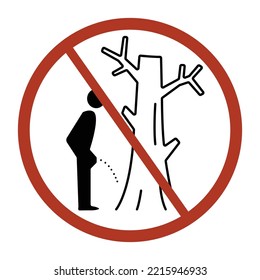 illegales Urinationssymbol. einfaches Design