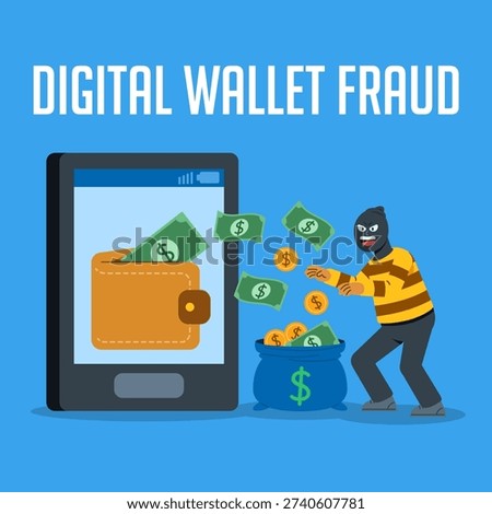 Illegally access and stealing money from electronic wallet.