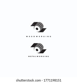 
The illication consisting of two images of the face milling cutter and the inscription "woodworking and metalworking "
