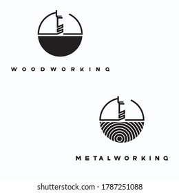 
The illication consisting of two images of the face milling cutter and the inscription "woodworking and metalworking "