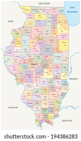 illinois administrative map