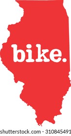 Illinois bike state vector sign