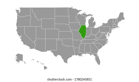 Illinois Locate Map. Vector illustration.