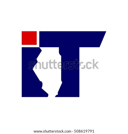illinois logo vector. letter I and T logo vector.