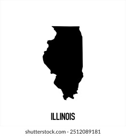 Illinois-Karte. Abstraktes Design, Vektorgrafik