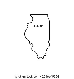 Illinois map icon. Illinois icon vector