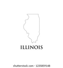 Illinois map icon vector illustration.