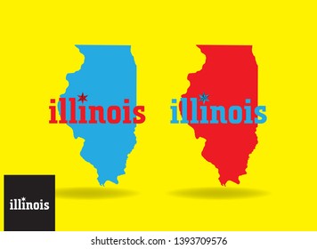 Illinois map logo design concept, Vector EPS 10.