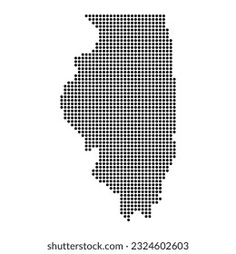 Illinois map shape, united states of america. Flat concept icon symbol vector illustration .